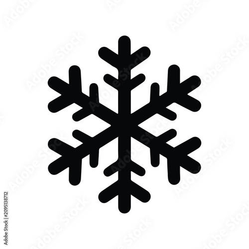 Winter snow snowflake vector icon