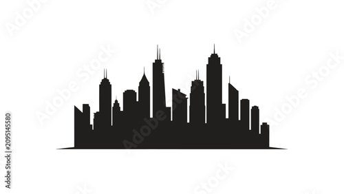 Fotografija City skyline silhouette urban landscape.