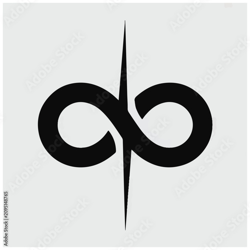 Картината върху платно Infinity Symbol With Central Line.