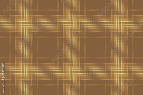 Traditional tartan plaid design with a classic woven appearance and orange and amber tones. The seamless pattern recreates the look of woven fabric and works well as a decorative surface background.