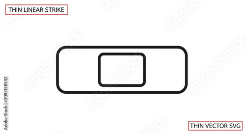 Thin line medical bandage icon for first aid and wound healing
