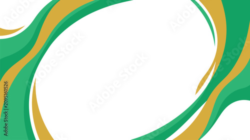 Fotografía Abstract colorful swirls in green and yellow on a white background with dynamic artful design