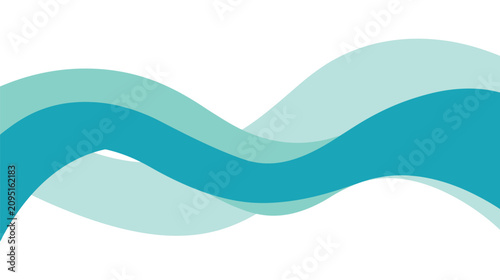 Abstract flowing blue ribbons forming smooth waves for modern graphic design inspiration.