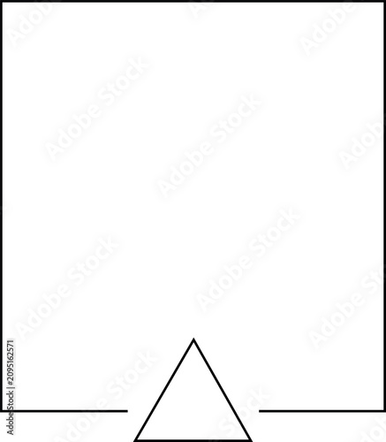 Square Frame with Bottom Triangle Accent
