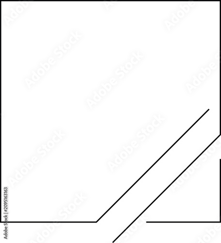 Square Frame with Double Diagonal Corner