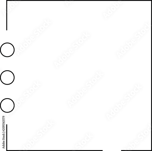 Open Square Frame with Three Circle Accents