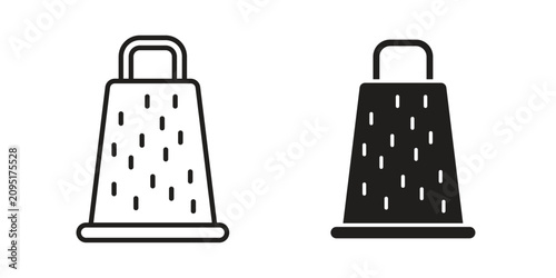 Konstfotografi Cheese grater icon thin line pictograms group