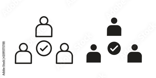 Foto Mediator icon thin line pictograms group