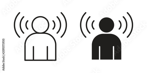 Brand awareness icon thin line pictograms group