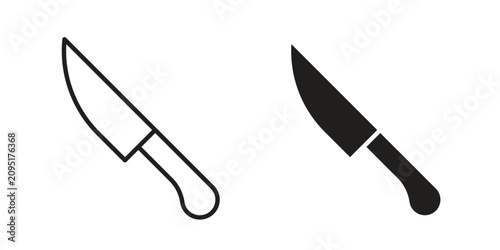 Quadro su tela knife icon thin line pictograms group