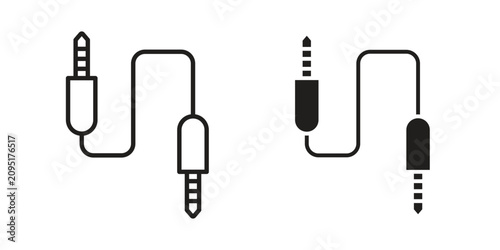 Фотография Audio Cable icon thin line pictograms group