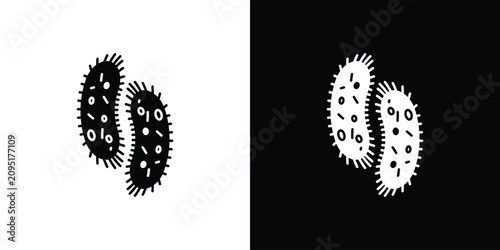 Konstfotografi Bacteria icon minimal logos bundle