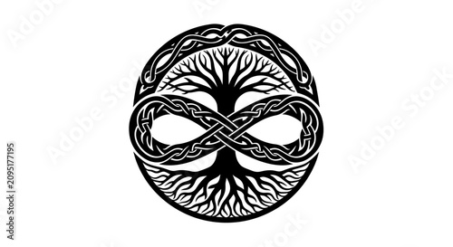 Foto Celtic Tree of Life with Infinity Symbol Design