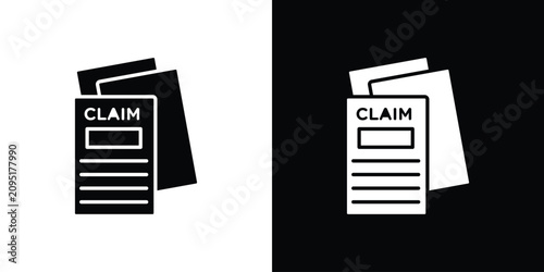 Canvas Print Insurance Claim icon minimal logos bundle