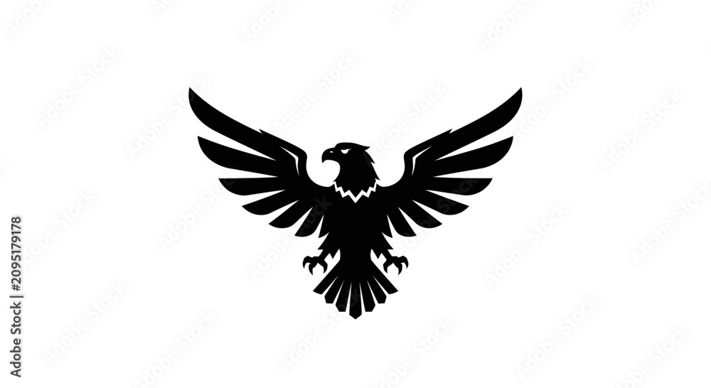 Fototapeta premium Black Eagle Silhouette Icon