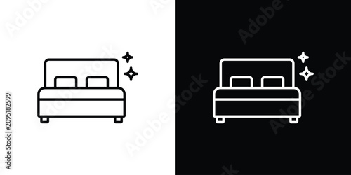 hotel room icon simple elements series
