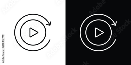 Play again icon simple elements series