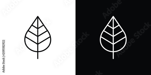 Birch leaf icon simple elements series