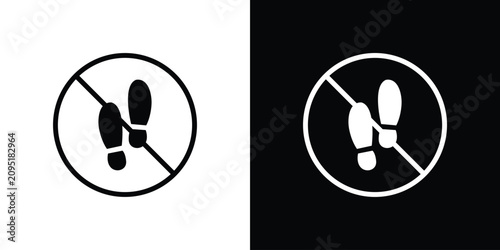 Fotografía No foot print sign simple elements series