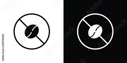 Obraz na plátně Caffeine free icon simple elements series
