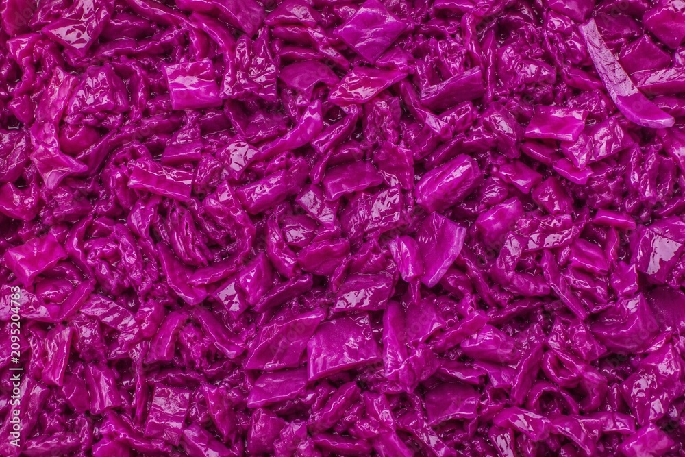 Obraz premium Red Cabbage Pickle Background. Pickle Background.