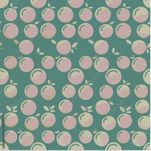 Seamless pattern of stylized fruits
