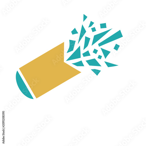 Abstract exploding geometric shapes
