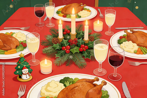 christmas table setting