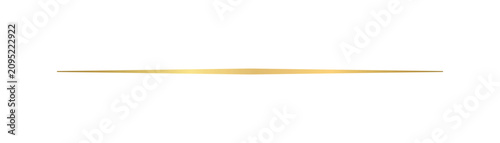 Thin Gold Horizontal Line Divider Element for Luxury Minimal Layout Design Vector