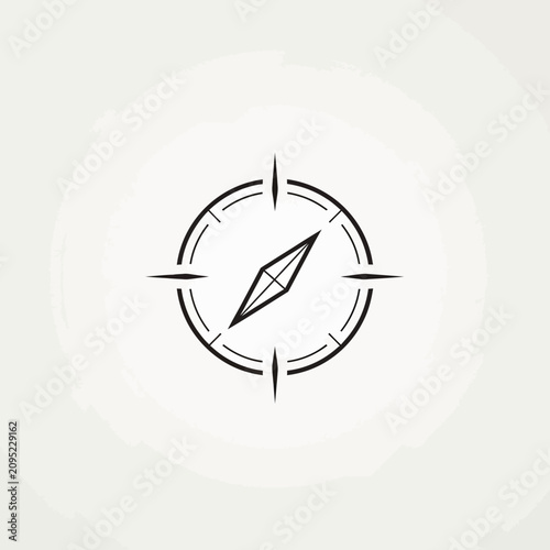 Tableau sur toile Minimalist Compass Icon Symbolizing Direction and Navigation.