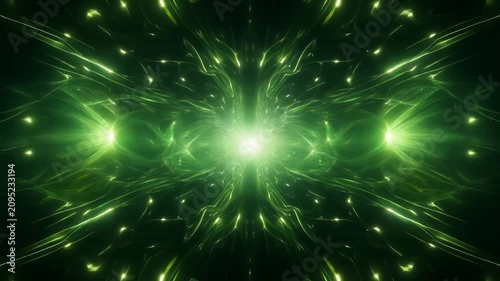 Symmetrical Green Energy Pulse 4K Generative AI