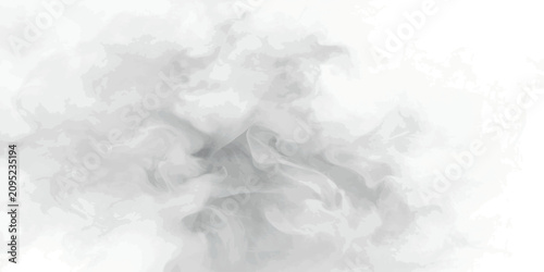 Foto Abstract white smoke swirl on plain background with flowing wispy white smoke fo