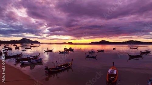 Amazing sunset or sunrise light over sea Sky in golden hour amazing seascape,Ocean Sunset beautiful sky clouds background