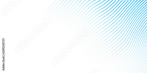 Fotografija Transparent Vector Gradient line Halftone Background Blue Color Crossed Dots Pat