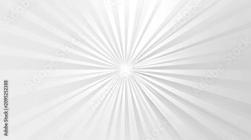 soft white and gray radial sunburst background with converging rays and bright center conveying calm luminosity
