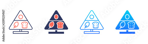 Quadro su tela Balanced Diet Icon Pack In Multiple Styles