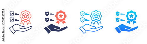 Obraz na plátne Brand Trademark Security Icon Pack In Multiple Styles