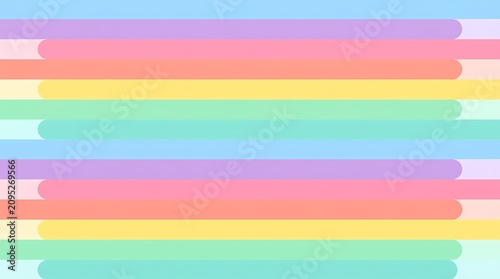 Abstract pastel colored horizontal stripes pattern with soft rounded edges.