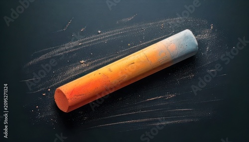 Colorful Chalk on Dark Surface - A Study in Texture and Contrast.