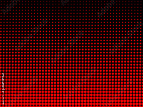 Red and black gradient halftone dots pattern background texture