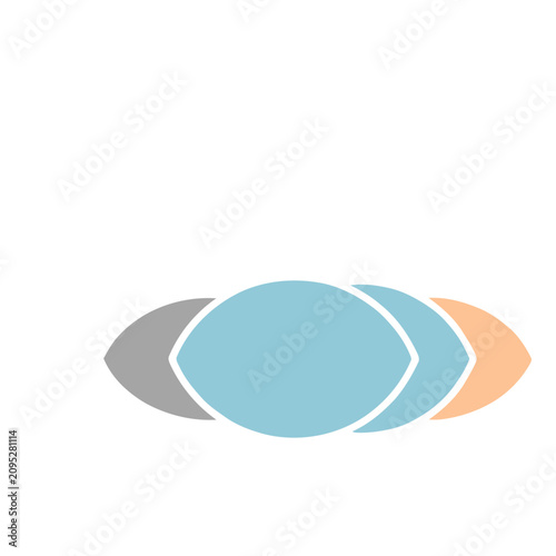 Abstract overlapping shapes