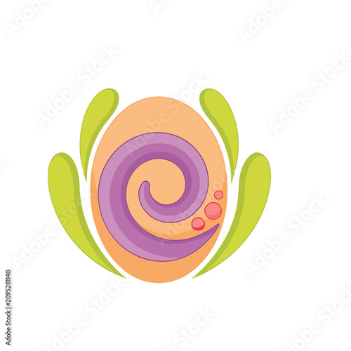 Abstract Swirl and Leaf Design