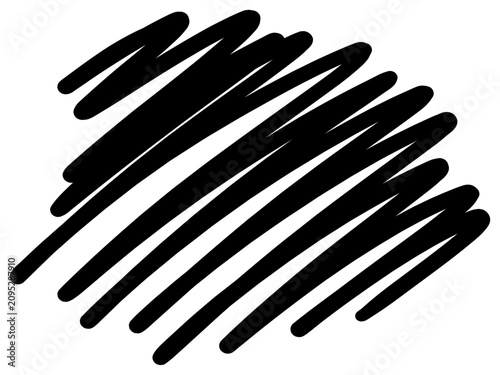 ペンでラフに塗りつぶした風のイラスト素材