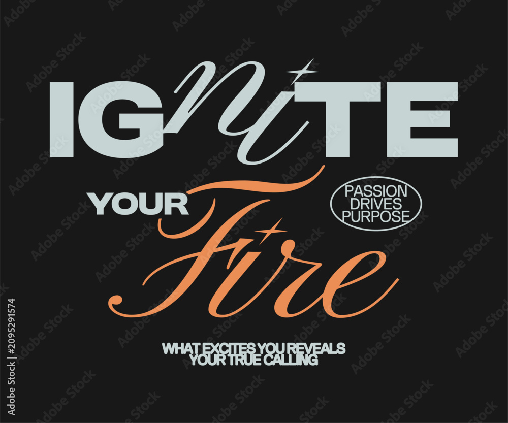 Fototapeta premium Minimal Typography Quote Design for Urban Streetwear T-Shirt and Poster, Motivational Inspirational Apparel Lettering Vector