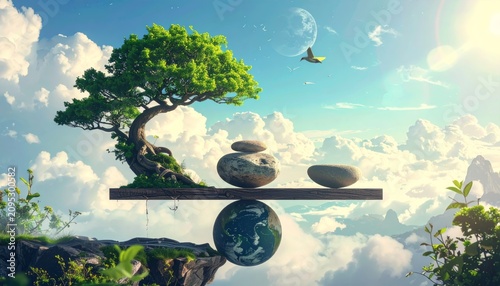 Balancing nature and harmony on earth.