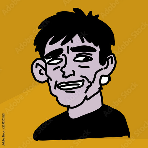 Принти на полотні Comic Style Sketch Portrait for Lifestyle Advertising