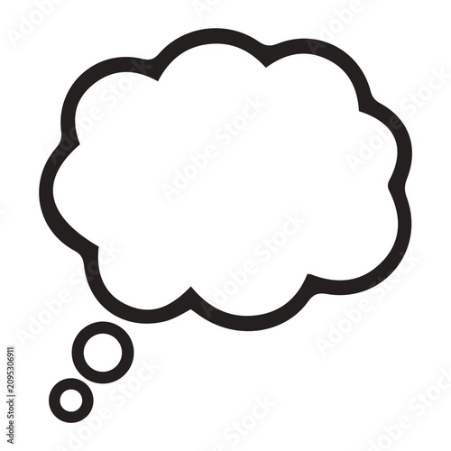 Foto Thoughtful emoji bubble speaks loudly outside