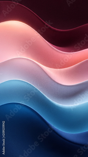 Cuadro en lienzo Abstract luxury burgundy and lapis lazuli liquid background with grainy holographic texture waves vertical composition perfect for mobile device premium wallpapers