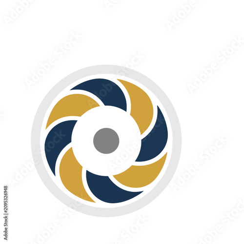 Abstract Circular Design with Swirling Elements