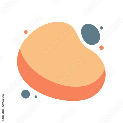 Abstract flat design face vector illustration